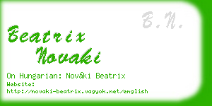 beatrix novaki business card