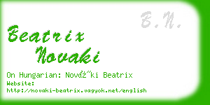 beatrix novaki business card